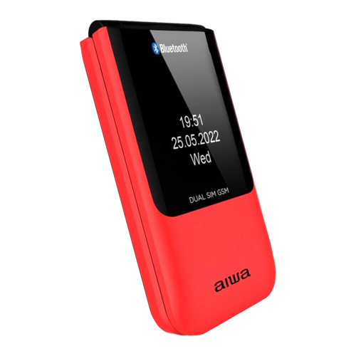 AIWA Telefono Cellulare Per Anziani Tasti Grandi SOS Telefono Anziani Flip Rosso - Foto 8 di 9