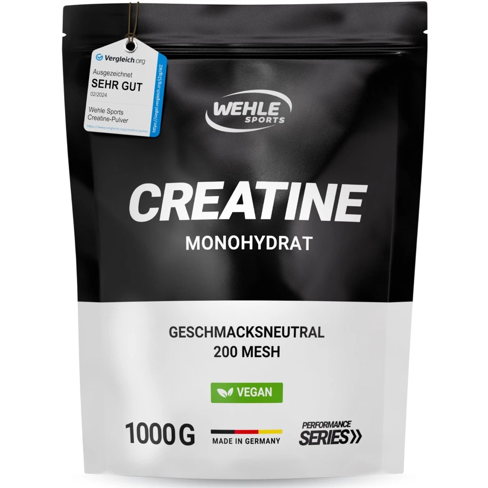 1kg / 1000g Creatin Monohydrat Pulver - Kreatin-Powder - 200Mesh - Muskelaufbau