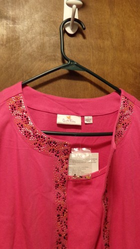 Quacker Factory Pink Sweater Set 2XL New with Tags - Picture 2 of 6