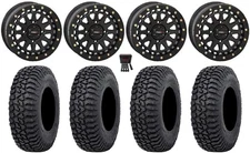 System 3 SB-6 Bdlk 15"Wheels Black (6+1) 35"Tricera Tires Yamaha Wolverine RMAX