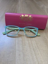 Yk2 Juice Couture Eyeglasses Women's Blue with Case and Cloth Used Condition