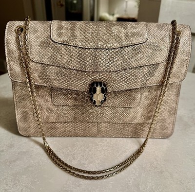 BVLGARI Serpenti Karung Leather  Special Edition Medium Shoulder Bag NWOT