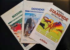 Lot of 3 vintage Atari instruction booklets