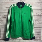 NWT Adidas Golf French Terry Green 3 Stripe 1/4 Zip Pullover Jacket - Size S