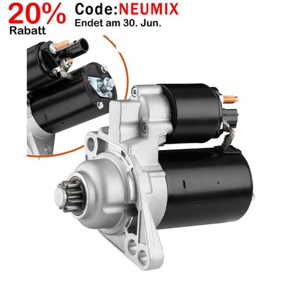 STARTER ANLASSER 1,7 KW FÜR VW TOURAN 1T 1.9 2.0TDI Multivan V Passat 3C Audi A3
