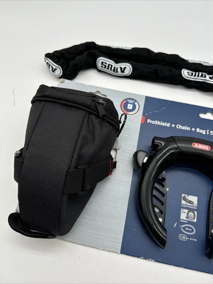 ABUS Pro Shield 5950 NR Frame Lock + Frame Lock Chain 6KS/85 + ST5950 Lock Bag - Image 2 of 4