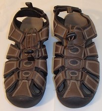 Eddie Bauer Meridian Faux-Leather Sandals Brown Shoes Men's Size 9M