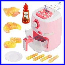 Compact Pretend Kitchen Appliances Set for Kids - Air Fryer and Play Food Fun