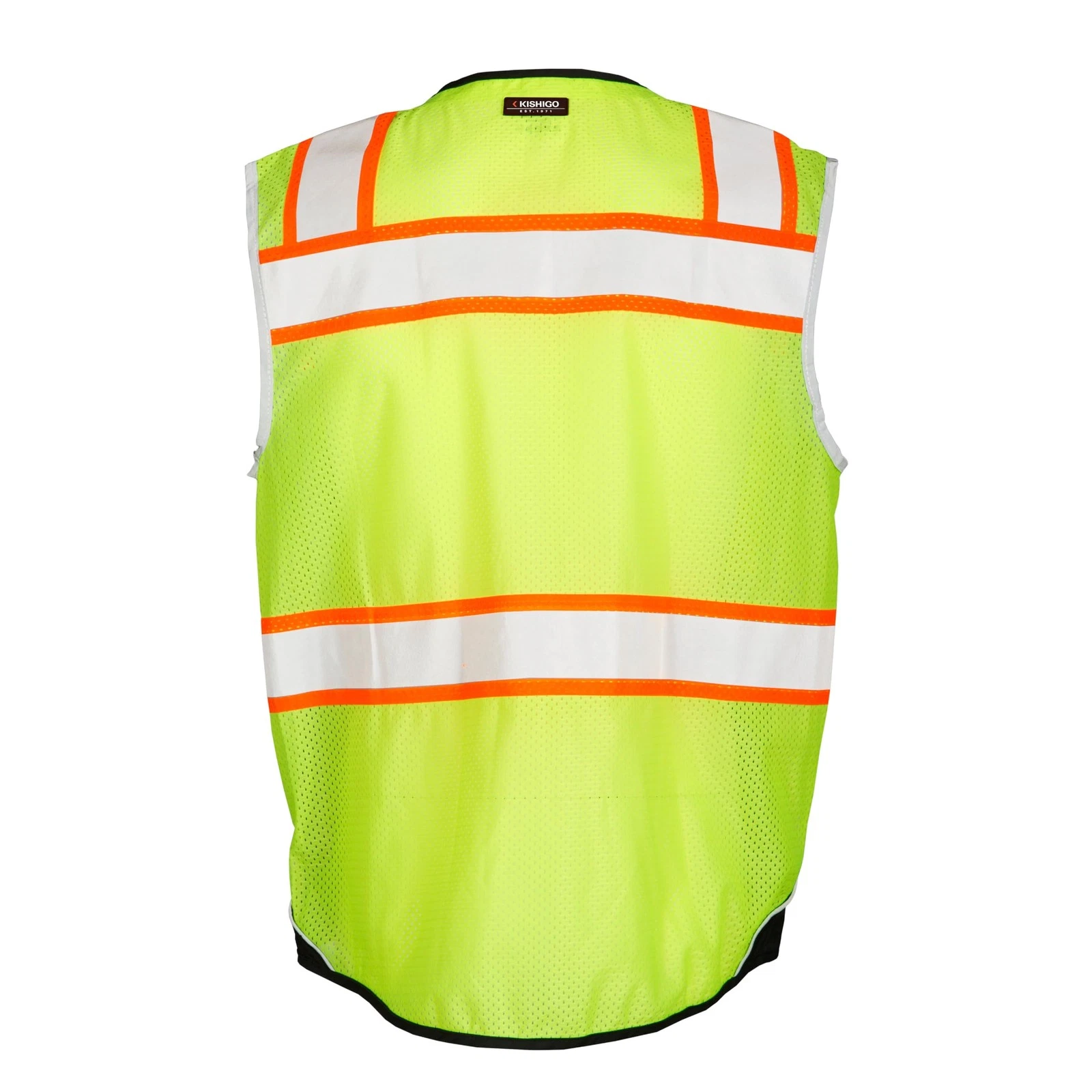 Kishigo Men's High Visibility Reflective Premium Black Series Black Bottom Ve... image 5