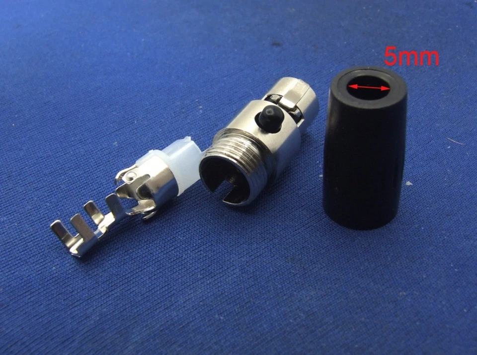 5 set 6-Pin Plug Socket Silver Cable DIY Mini XLR Cannon Female & Male Connector - Image 3 of 4