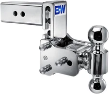B&W Trailer Hitches Chrome Tow & Stow Adjustable Hitch Ball Mount -... 