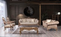 Barock Wohnzimmer MöBel Set Couch Sofa Polster Garnitur Tisch 5Tlg.