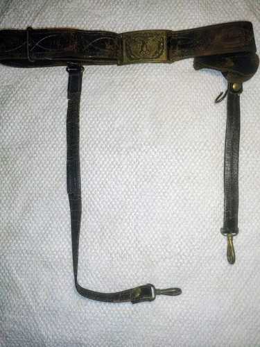 Civil War Original Model 1851 Union Officer's Sword Belt With Sword Hangers