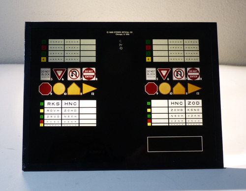 Stereo Optec 1000 DMV Vision Tester / Screener Replacement Slide