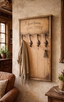 Vintage Garderobe Wandgarderobe Barnaby Roses & Seeds Brighton Holz Gusseisen