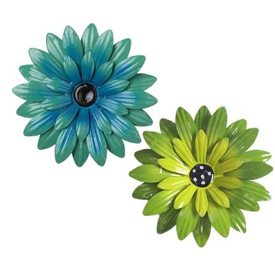 Outdoor Metal Wall Art Decor, 2 Pack 8 Inch Sunflower Wall Decorations, Hangi...