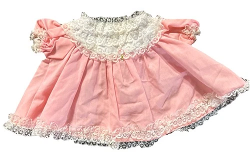 Vintage Cabbage Patch Kids Doll Pink Frilly A-Line Dress