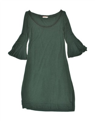 MAX & CO. Womens 3/4 Sleeve Basic Dress UK 10 Small Green BC40
