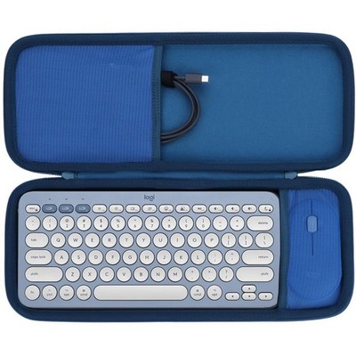 Hard Carry Case with Logitech Pebble Keys 2 Combo K380s K380 Keyboard + M350 ...