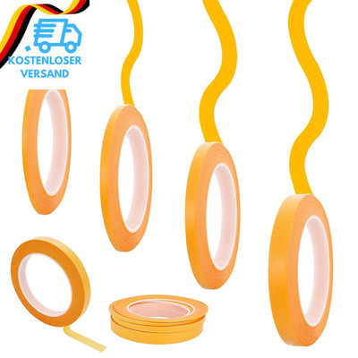 ASTER 4 Rollen Fineline Tape,Zierstreifenband Masking Tape Band 1/5/3/6/12.6 Mm