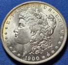 A 1900 O Morgan Silver Dollar Uncirculated BU