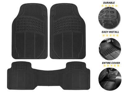 For All Jeep Car Floor Mats 3Pcs All Terrain Waterproof Dirt Proof Set