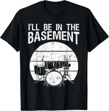 Funny Drummer Art For Men Women Drum Set Drumming Lovers T-Shirt