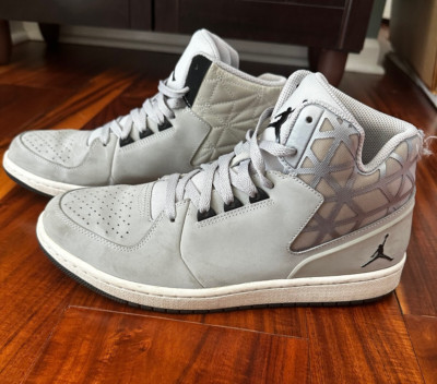 Nike Mens Air Jordan 1 Flight 3 Wolf Lace Hi Sneakers 706954-005 Gray Size 9 s-l1200.jpg main image 4