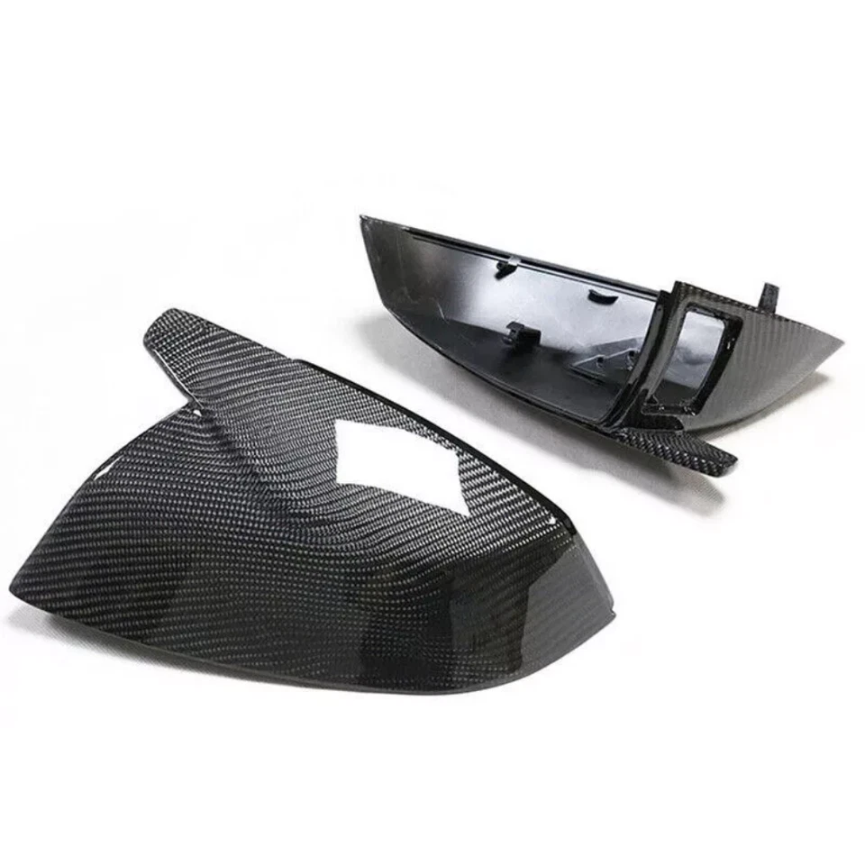 Tapa de cubierta de espejo retrovisor lateral de coche de fibra de carbono para AUDI Q7 SQ7 Q5 SQ5 2016-2022 reemplazar Foto 3 de 4