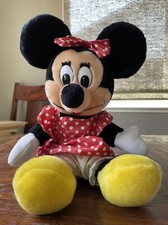Vintage Disneyland Walt Disney World Minnie Mouse Plush Made in Korea 14"