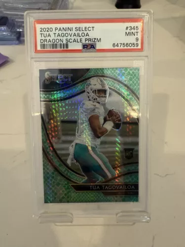 2020 Select Field Level Dragon Scale Tua Tagovailoa Rookie /67 PSA 9