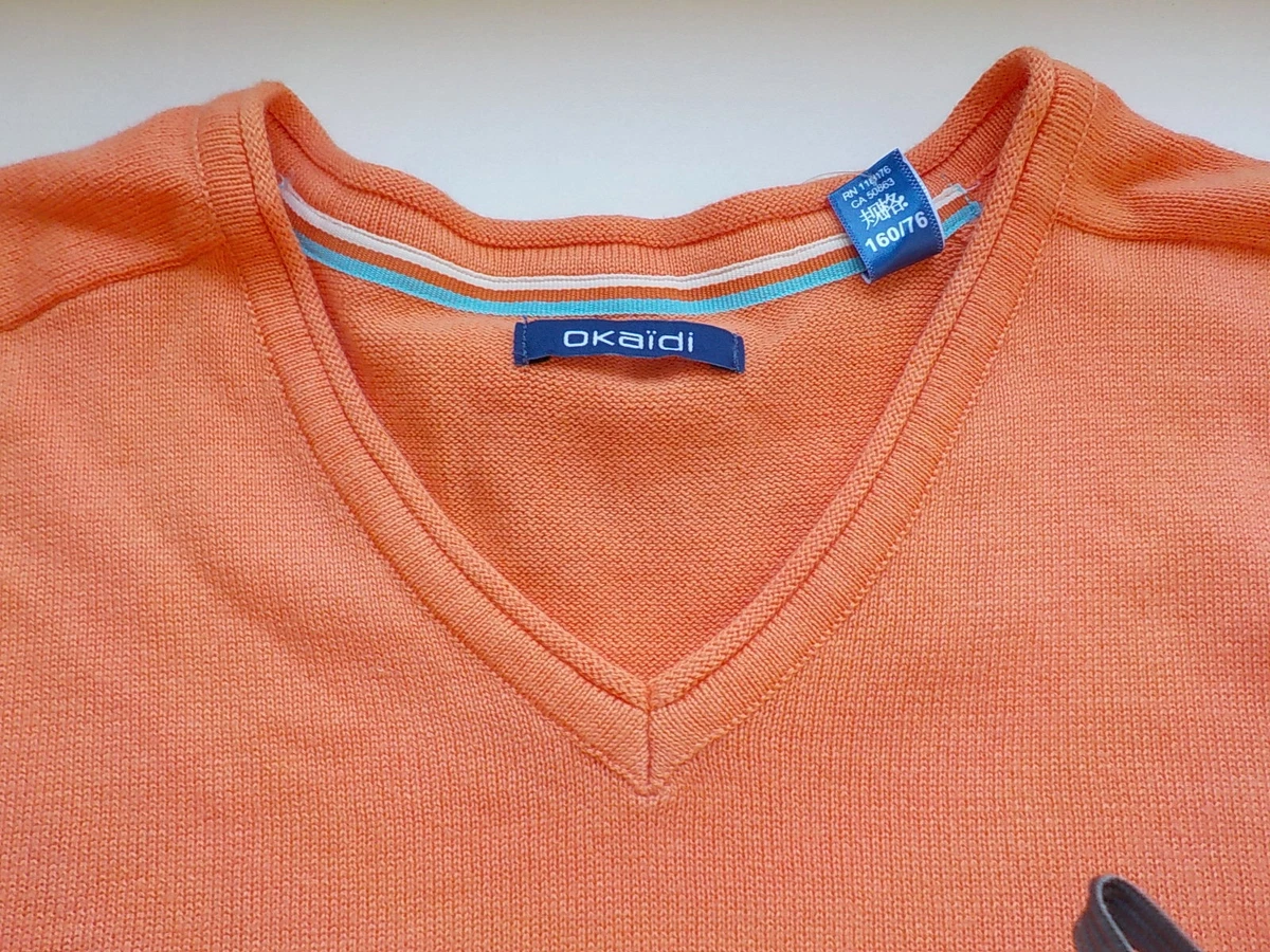 Pull garçon Okaïdi 14 ans orange good basics neuf avec étiquettes