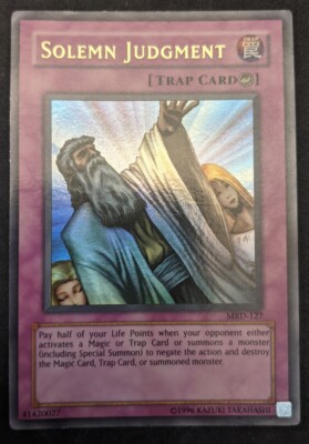Solemn Judgement - Yugioh Metal Raiders MRD-127 Ultra Rare - Foil