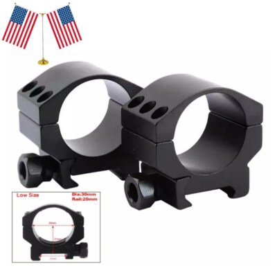 1Pair 30mm Scope Ring Mounts Low Profile Picatinny Weaver Rail Dovetail Mount