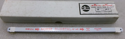 MORSE 12 x 1/2 x .025'' HAND HACK SAW BLADES BI-METAL 14T HHB1214 Lot of 10 #376C