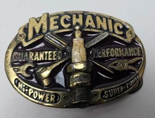 Mechanic belt buckle #H853. 1982 The great American buckle company
