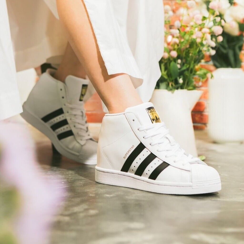 Snel Gedeeltelijk terugtrekken Adidas Superstar Up Wedge FW0118 Women&#039;s Shoes Cloud White-Core Black  | eBay