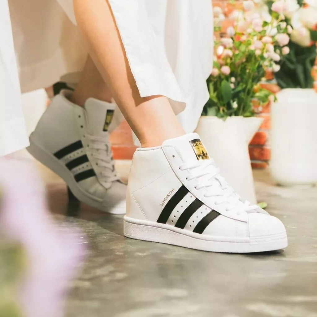 lineal Colonos radio Adidas Superstar Up Wedge FW0118 Women&#039;s Shoes Cloud White-Core Black  | eBay