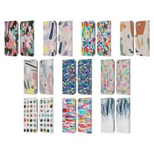 NINOLA COLORFUL ABSTRACT LEATHER BOOK WALLET CASE COVER FOR APPLE iPOD TOUCH MP3