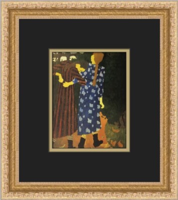 Edouard Vuillard Two Girls Walking Custom Framed Print