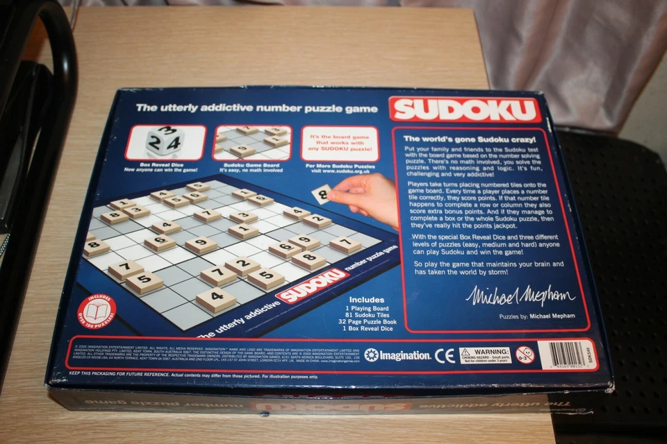 SUDOKU Board Game Addictive Number Puzzle Game Imagination SDK549 2005 COMPLETE - Image 2 of 4