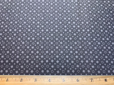 1930s Repro ESSENTIALS Gray Geometric Squares Wilmington Prints Cotton Fabric FQ
