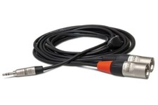 Hosa HMX-010Y Pro Stereo Breakout Cable - 3.5mm TRS Male to Dual XLR Male - 10'