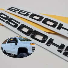 For Silverado 2500HD Door Side Nameplate Badge Emblem 2500HD Letters Gloss Black