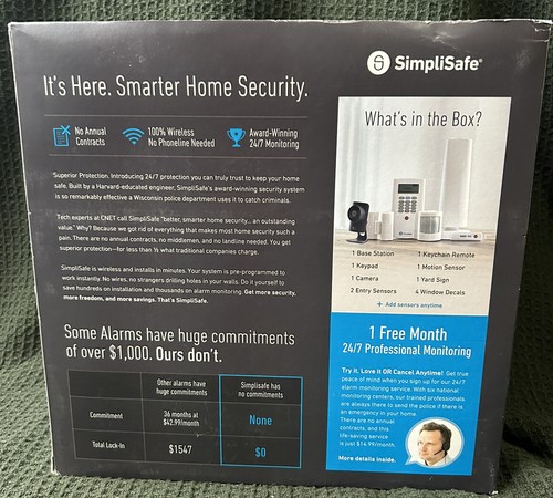SimpliSafe Sentry 7 Piece System Home Security Camera Moniter - Picture 2 of 2
