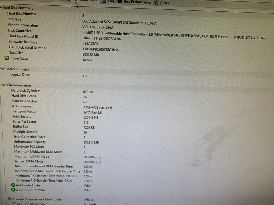 Hitachi 320GB 2.5 SATA Apple Hard Drive HTS545032B9A302 Tested 100% - Image 4 of 4