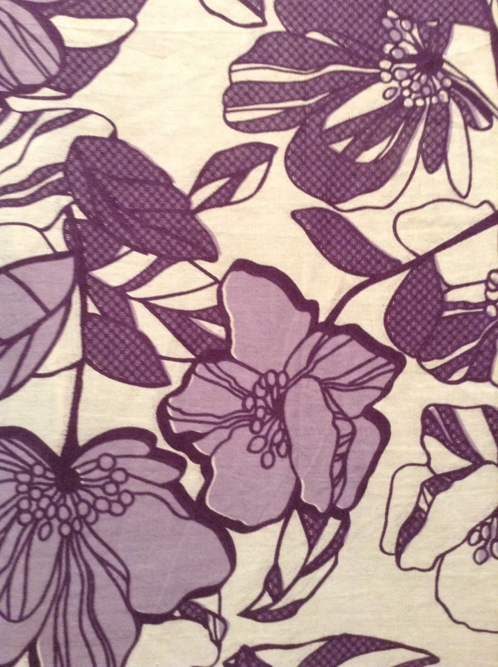 Maurices - Top túnica o encubrimiento de playa estampado tropical blanco púrpura lila - O/S Foto 3 de 4