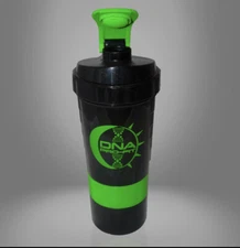 Shaker Bottle With Compartments For Protein And Pills