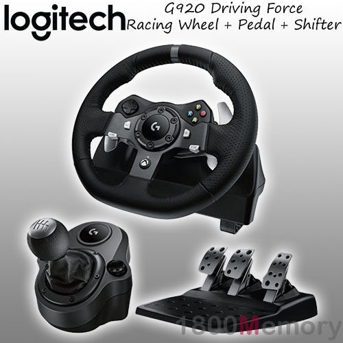 Logitech - G920 Driving Force Racing Wheel and pedals for Xbox