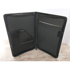 Leeds Jr Zippered Padfolio Black AEGON Branded Notepad Holder Business Portfolio